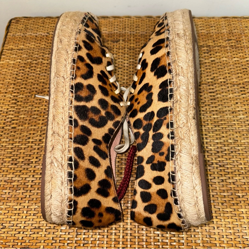 J. Crew Women’s Size 9 US Espadrille Calf Hair Sneakers Leopard Preppy Classic - Picture 8 of 15